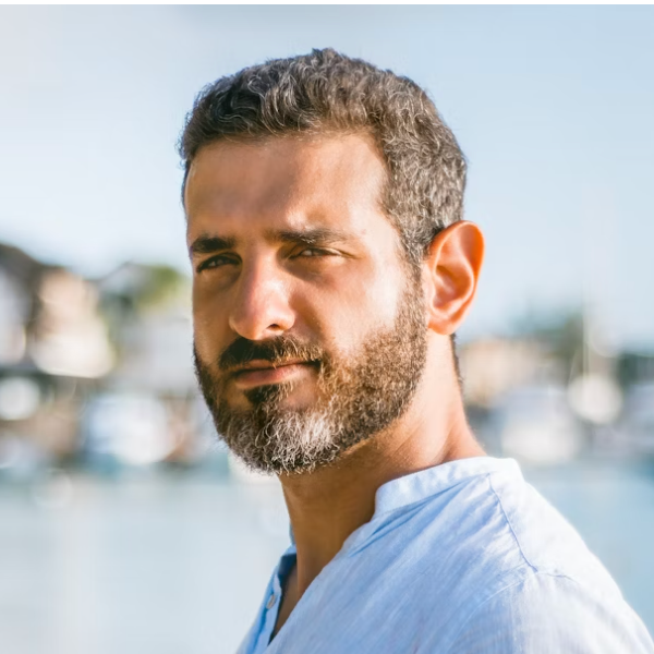 Middle-aged man in light shirt